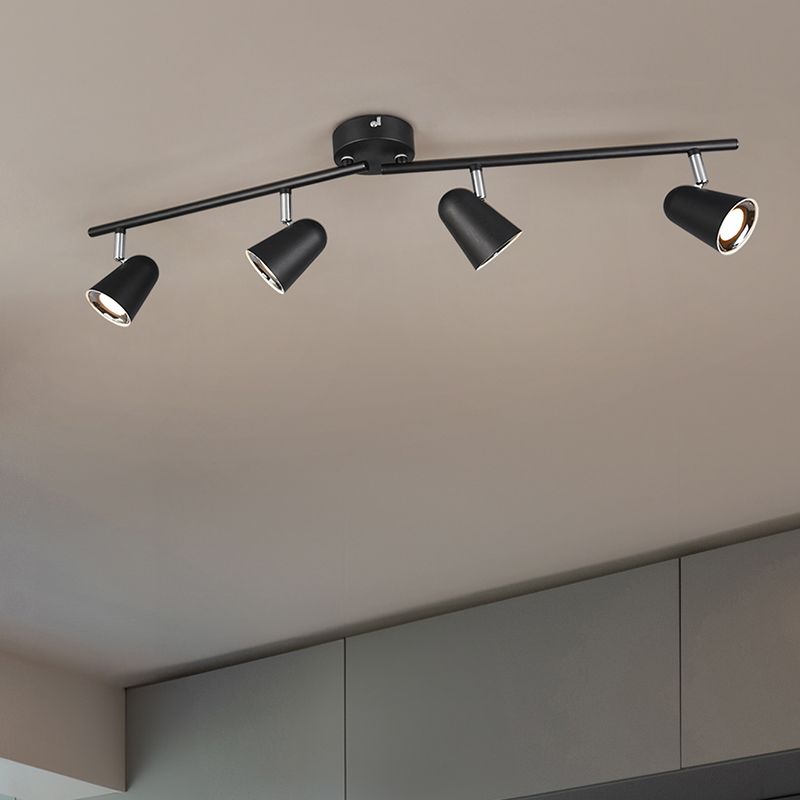 Fekete műanyag mennyezeti spot lámpa, Taj, 3 W, 3000 K LED