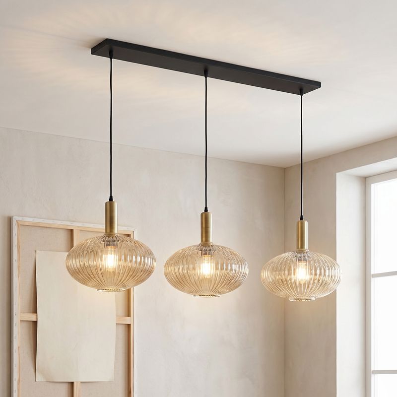 Design függőlámpa borostyán, Charlois