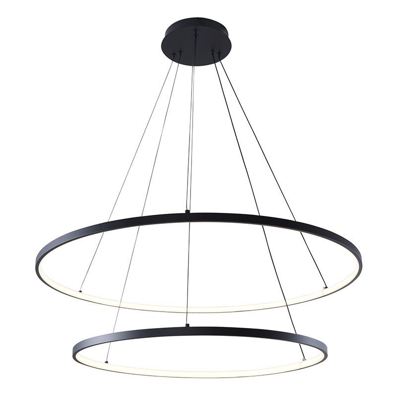 Design függőlámpa étkezőasztal fölé fekete, Kubra, 60 W, melegtől hidegig állítható fehér LED