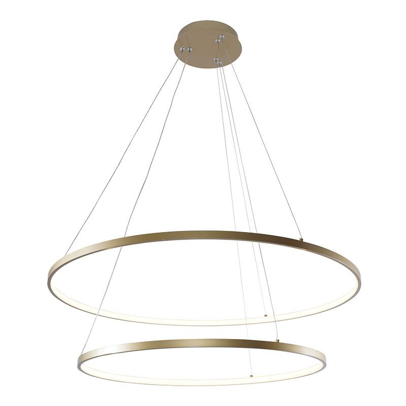 Design függőlámpa arany, Kubra, 60 W, melegtől hidegig állítható fehér LED