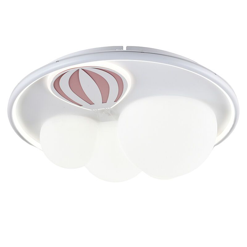 Fém mennyezeti gyereklámpa rózsaszín, Balloon, 42 W, 3000 K LED, 3 fokozatban szabályozható