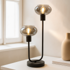Design asztali lámpa szürke, Skip, kapcsolóval