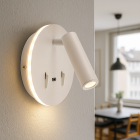 Retro fali lámpa fehér, Alec, 9 W, 3000 K LED, kapcsolóval