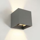 Retro fel le fali lámpa antracit, Dion, 6 W, 3000 K LED, IP65