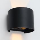 Retro fel le fali lámpa fekete, Dion, 6 W, 3000 K LED, IP65