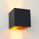 Retro fel le fali lámpa fekete, Dion, 6 W, 2700 K LED, IP65