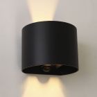 Retro fel le fali lámpa fekete, Dion, 6 W, 2700 K LED, IP54