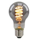 Szabályozható E27 Olucia LED lámpa, Tuelo, A60, 4W, füstüveg, 2200k