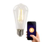 Olucia okos LED lámpa E27 Deco, 5W, meleg fényűre szabályozható