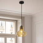 Design függőlámpa borostyán, Sabina