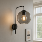 Design fali lámpa szürke, Giada, kapcsolóval
