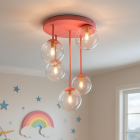 Design mennyezeti lámpa rózsaszín, Stacy