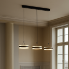 Design függőlámpa fekete, Lava, 55 W, 3000 K LED, 3 fokozatban szabályozható