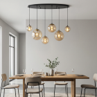 Design függőlámpa borostyán, Dolf