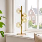 Design asztali lámpa zöld, Remo, kapcsolóval