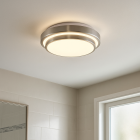 Retro fürdőszoba mennyezeti lámpa nikkel, Jaro, 12 W, 3000 K LED, IP44