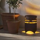 Műanyag kültéri asztali lámpa barna, Aidan, 0,3 W, 3000 K LED, IP44