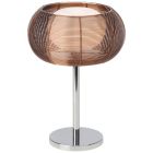 Retro asztali lámpa bronz, Amela, kapcsolóval