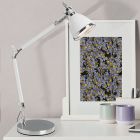 Design íróasztal lámpa króm, Luuke, kapcsolóval