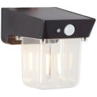 Retro napelemes kültéri fali lámpa fekete, Steijn, 2 W, 2700 K LED, IP44