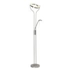 Design álló olvasólámpa króm, Izabela, 18 W, 3000 K LED, kapcsolóval