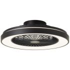 Modern mennyezeti ventilátor fekete színben, Mazzaro, 40W, RGBW LED, távirányítóval