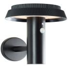 Fém napelemes kültéri fali lámpa fekete, Ridvan, 4 W, 3000 K LED, IP44