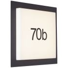 Alumínium házszám világítás fekete, Nurcan, 15 W, 3000 K LED, IP44