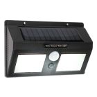 Műanyag napelemes kültéri fali lámpa fekete, Albert, 8 W, 6000 K LED, IP65