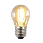 Szabályozható E27 Olucia LED lámpa, P45, 4W, borostyánszínű üveg, 2700K