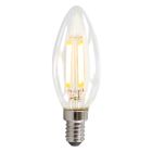 Szabályozható E14 Olucia LED gyertya, 3W, Átlátszó üveg, 2700k