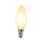 Szabályozható E14 Olucia LED gyertya, 3W, Fehér üveg, 2700k