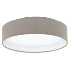 Retro szövet plafon lámpa taupe, Abano, 12 W, 3000 K LED