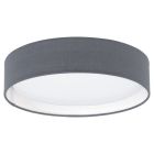 Retro szövet plafon lámpa szürke, Abano, 12 W, 3000 K LED