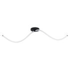 Retro acél plafon lámpa fekete, Allal, 12 W, 3000 K LED