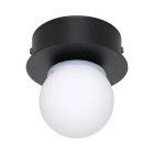 Retro acél mennyezeti lámpa fekete, Escha, 3,3 W, 3000 K LED