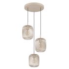 Modern acél függőlámpa bézs, Pietro