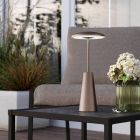 Retro acél asztali lámpa bronz, Ishika, 2,8 W, white switch LED, IP54, kosketushimmentimellä