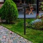 Műanyag napelemes földbe szúrható lámpa fekete, Ingemar, 8,5 W, 3000 K LED, IP65