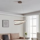 Retro alumínium függőlámpa bézs, Ties, 36 W, 3000 K LED