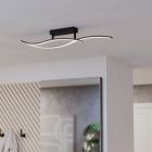 Design acél mennyezeti lámpa fekete, Tevin, 12 W, 4000 K LED