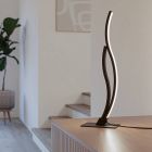 Design acél asztali lámpa fekete, Tevin, 12 W, 4000 K LED, kapcsolóval