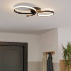 Retro alumínium mennyezeti lámpa fekete, Thekla, 21 W, 3000 K LED