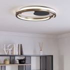 Retro műanyag plafon lámpa réz, Madhvi, 20 W, melegtől hidegig állítható fehér LED, távirányítóval