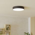 Retro műanyag okos mennyezeti lámpa fekete, Germen, 15 W, RGBW LED, távirányítóval