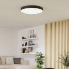 Retro műanyag okos mennyezeti lámpa fekete, Germen, 36,5 W, RGBW LED, távirányítóval