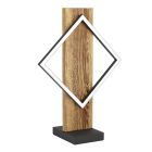 Design asztali lámpa fa, Annebel, 13 W, 3000 K LED, kapcsolóval