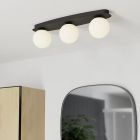 Retro acél mennyezeti lámpa fekete, Cornee, 4,2 W, 2700 K LED, IP44