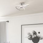 Design acél mennyezeti lámpa króm, Minh, 12 W, white switch LED