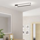 Design acél mennyezeti lámpa fekete, Constance, 24 W, white switch LED